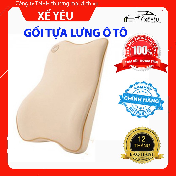 Gối Tựa Lưng Ô Tô - Tựa Lưng Cao Su Non Nỉ Cao Cấp Dành Cho Ghế Ô Tô, Xe Hơi