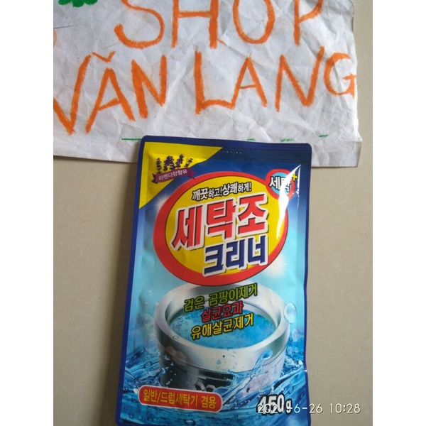 Bột tẩy lồng máy giặt ,bột vệ sinh máy giặt Hàn Quốc gói 450g