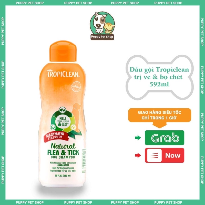 TropiClean OxyMed Hypo-Allergenic Sữa Tắm Cho Chó Mèo Có Làn Da Nhạy Cảm