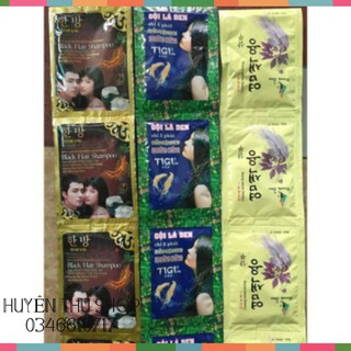 10 gói gội đen tóc nhân sâm thảo dược