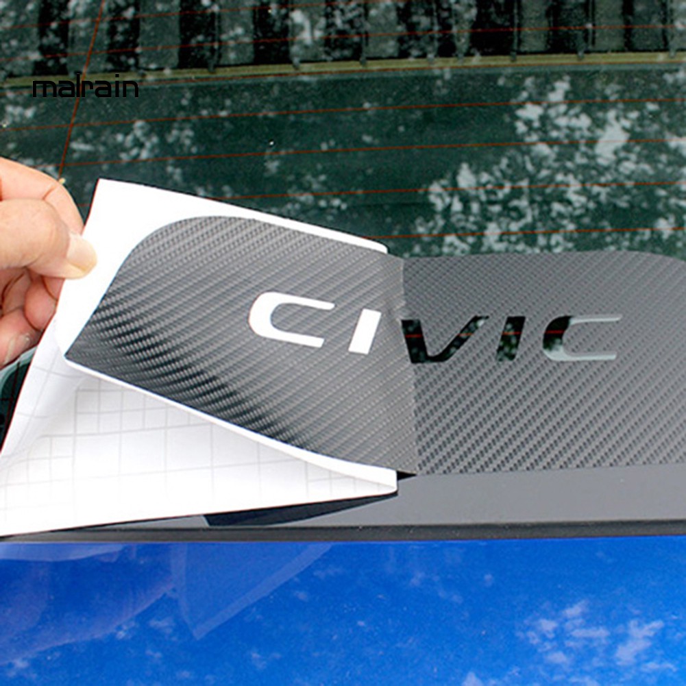 Miếng Dán Đèn Phanh Xe Hơi Honda Civic Chất Liệu Sợi Carbon