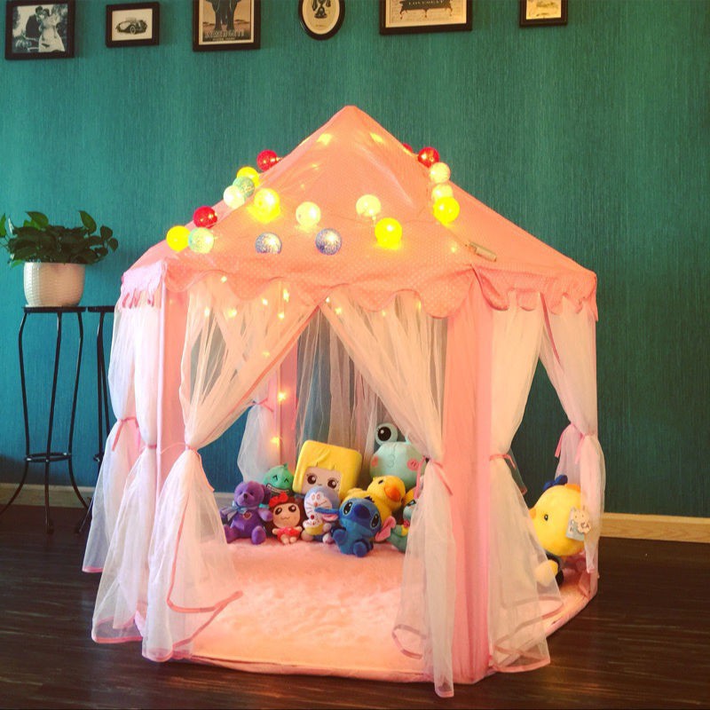 Lều trẻ em công chúa bé gái lâu đài đồ chơi trong nhà ngôi nhỏ quà tặng