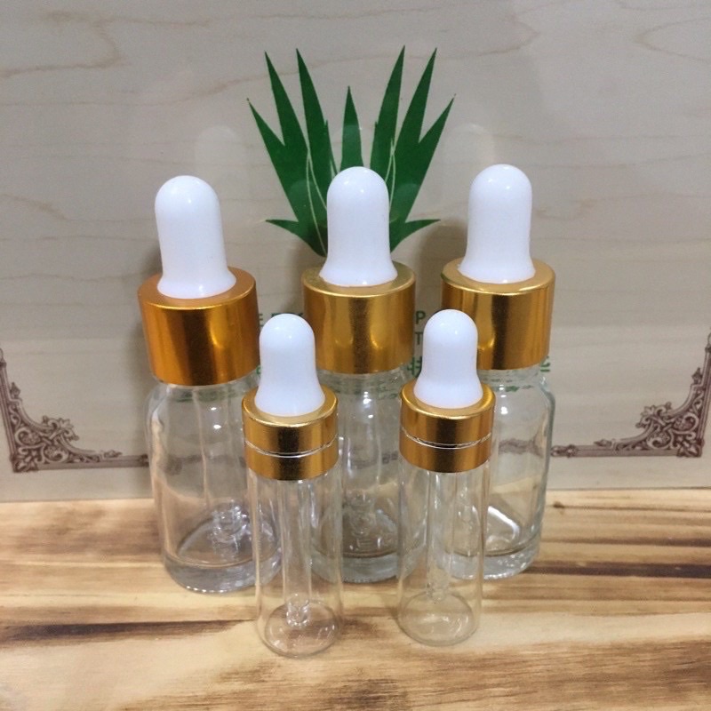 Lọ chiết serum chiết tế bào gốc nút bóp 5-10ml màu trắng nâu shop gửi ngẫu nhiên