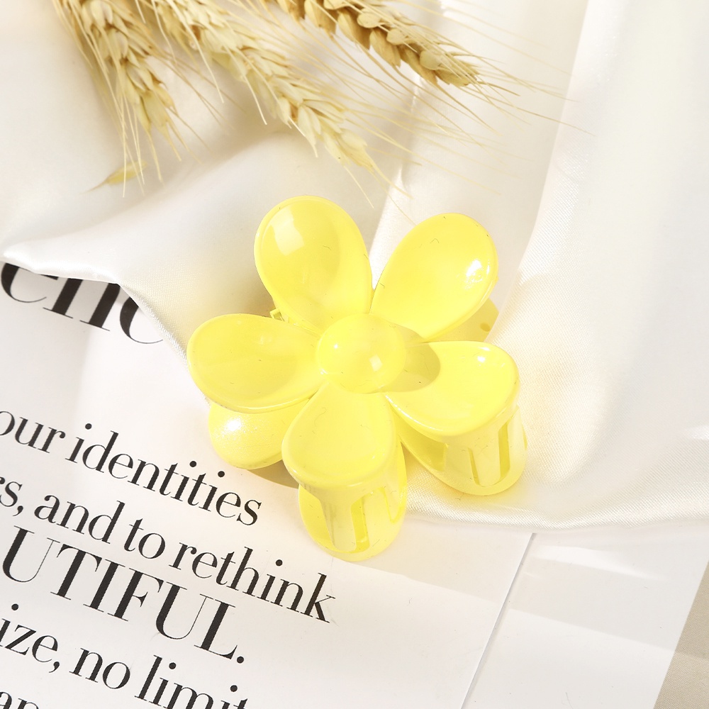 Kẹp Tóc Hình Hoa Năm Cánh Lớn Màu Kẹo Đơn Giản Thời Trang Hàn Quốc Cho Nữ