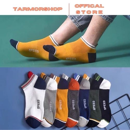 Tất vớ cotton nam cổ thấp nhiều màu , mang thoải mái không hôi chân.