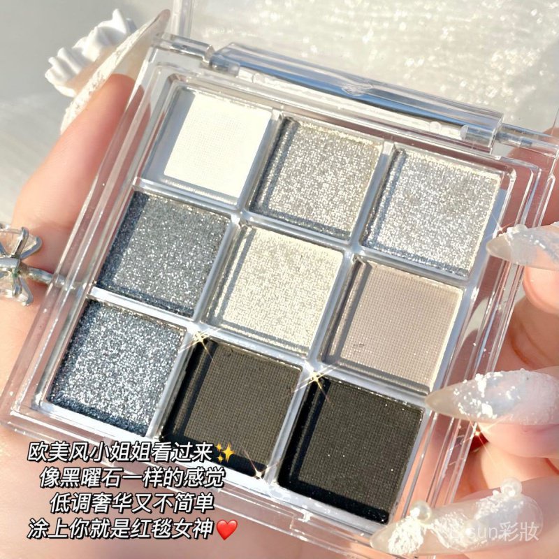 Bảng Phấn Mắt Roio Màu Khói Đậm Phong Cách Âu Mỹ Ánh Ngọc Trai Lấp Lánh | BigBuy360 - bigbuy360.vn