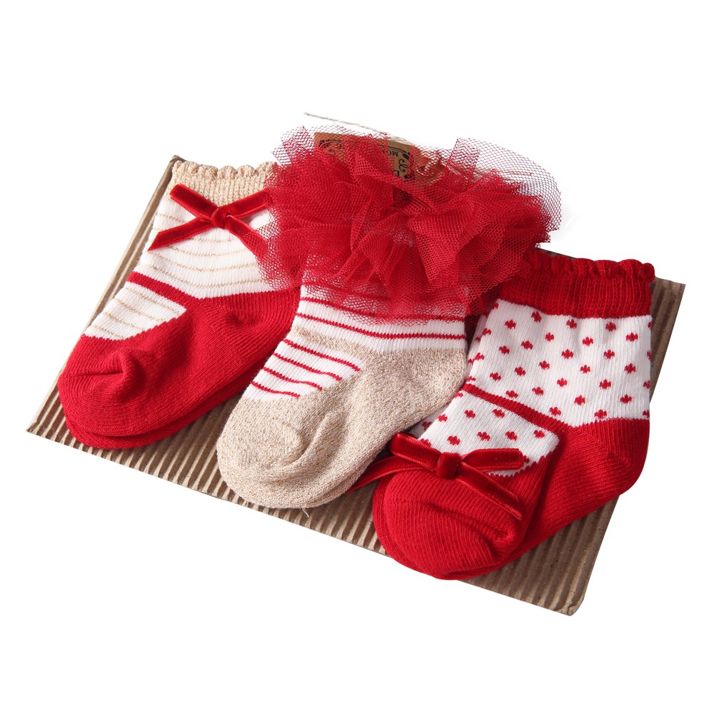 Set 3 Đôi Vớ Sanlutoz Xinh Xắn Dành Cho Bé Sơ Sinh