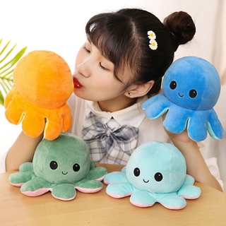 [TOYJAN code to refund 20K single 50K coins] 20CM Reversible Octopus two color Stuffed octopus with emotions #READYSTCK#COD