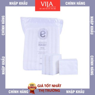 Chuẩn auth - bông tẩy trang hàn quốc cotton 222 miếng vuông beauty basic emart