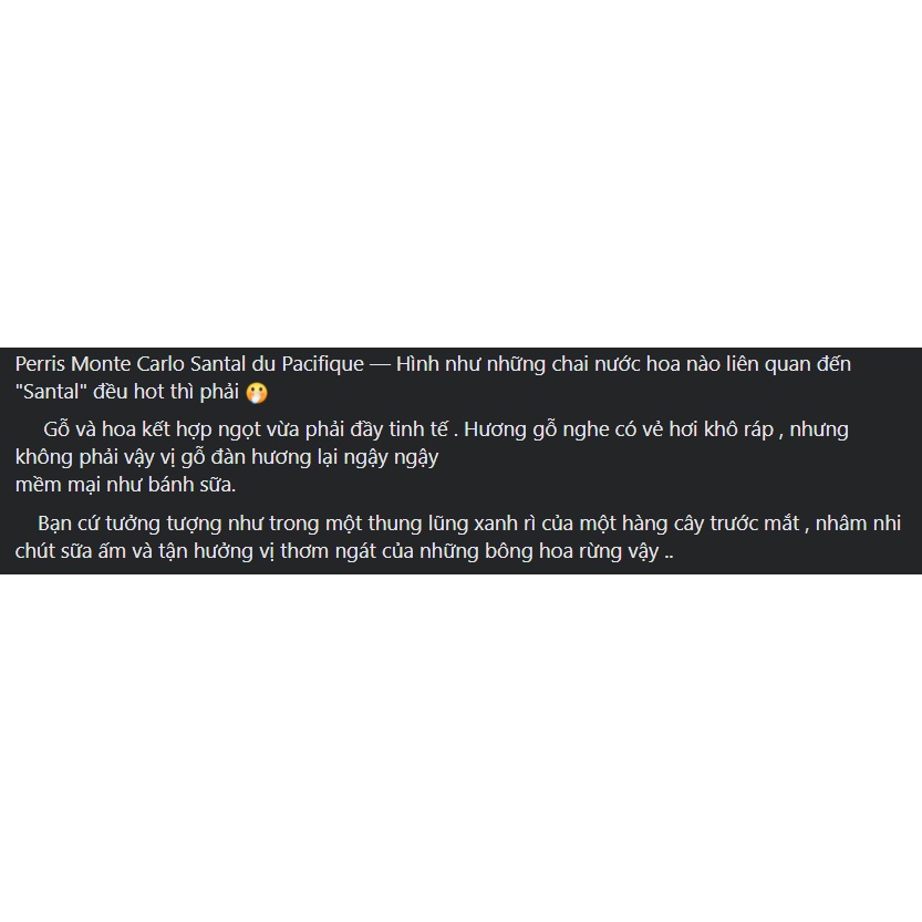 Bi K Shop - Nước hoa Perris Monte Carlo Santal Du Pacifique