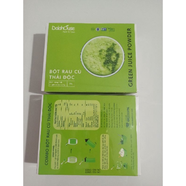 [ Combo] Bột Rau Củ Detox Thải Độc Dalahouse 63g Mix 7 vị (21 gói x3g) bổ sung chất xơ, vitamin tốt cho sức khoẻ