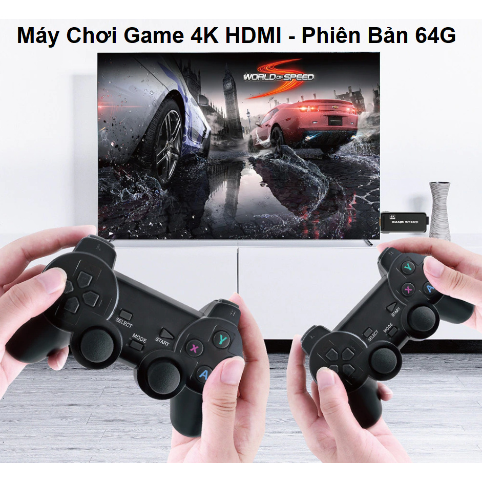 Máy Chơi Game Không Dây PS 3000 - Bản 64G - 10000 Game - Chế Độ 4K - Kết Nối HDMI Với Tivi - Bảo Hành 6 Tháng