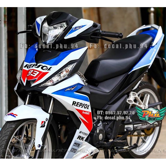 Tem rời Winner Repsol trắng (F)