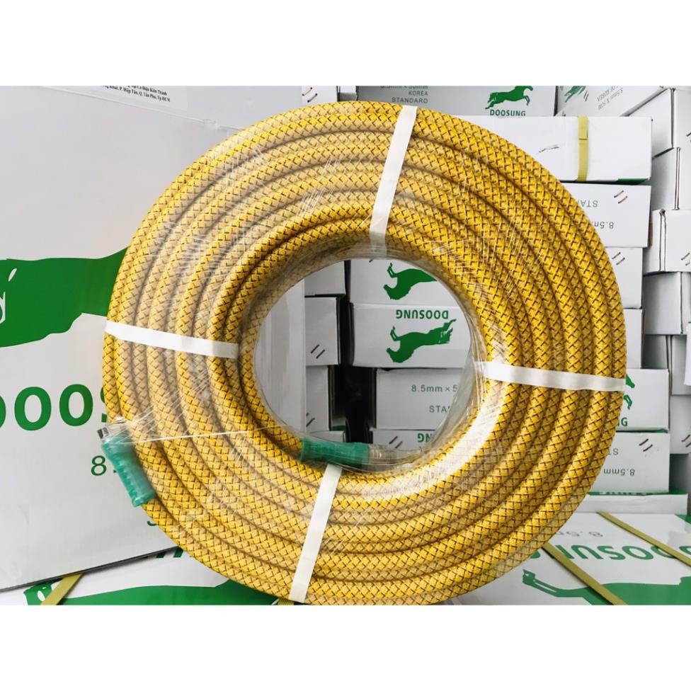 Dây phun áp lực dùng cho máy bơm xịt rửa cao áp hiệu DOOSUNG 8.5mm x 50m | Công nghệ KOREA | Bảo hành 12 tháng | Dây hơi