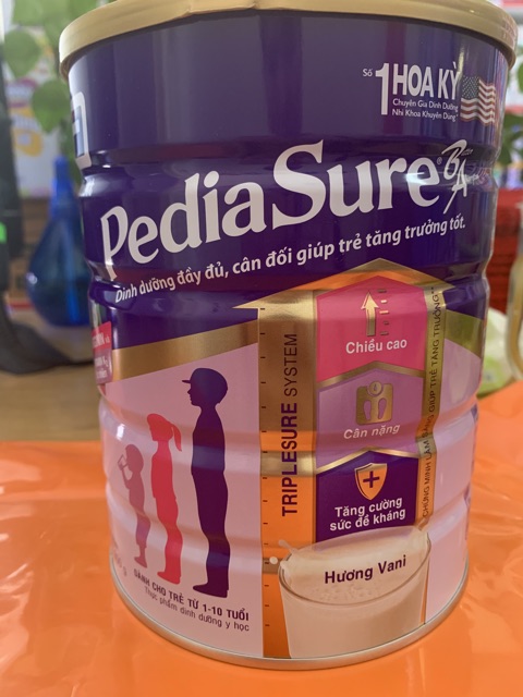 Sữa Bột Pediasure hương vani 850gr ( cho trẻ từ 1-10 tuổi)