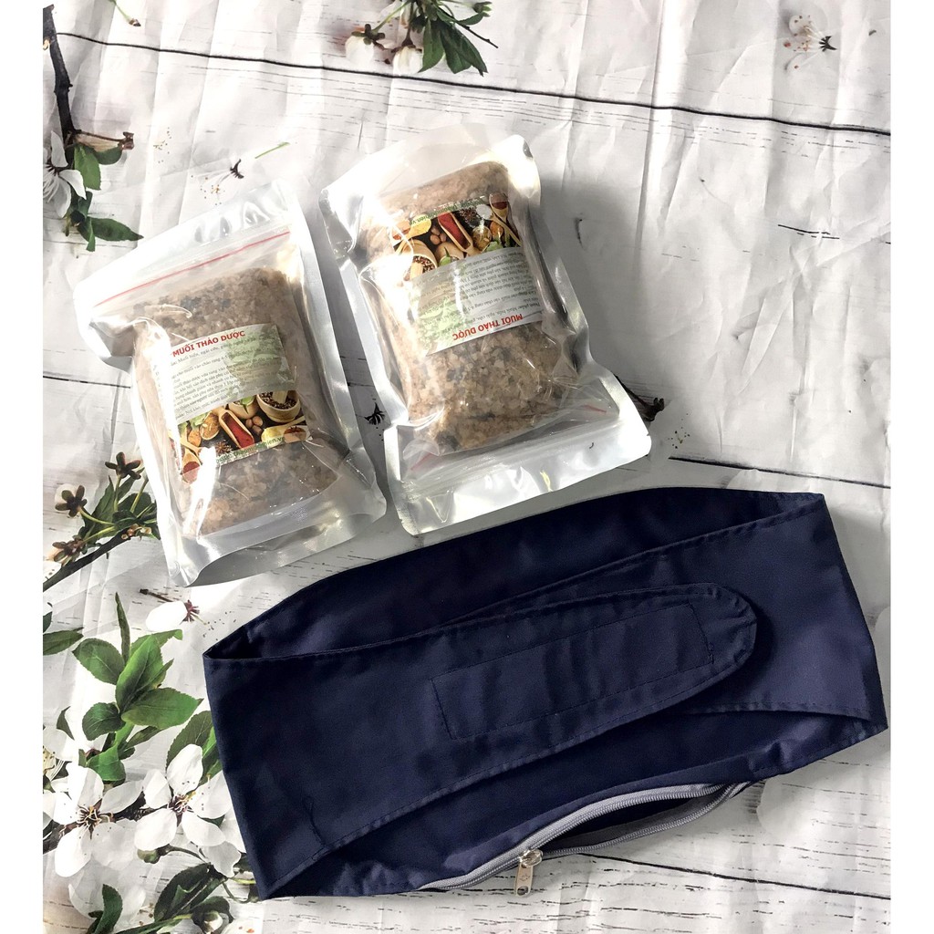 Combo 2 muối thảo dược+5  gói lá xông sản phụ