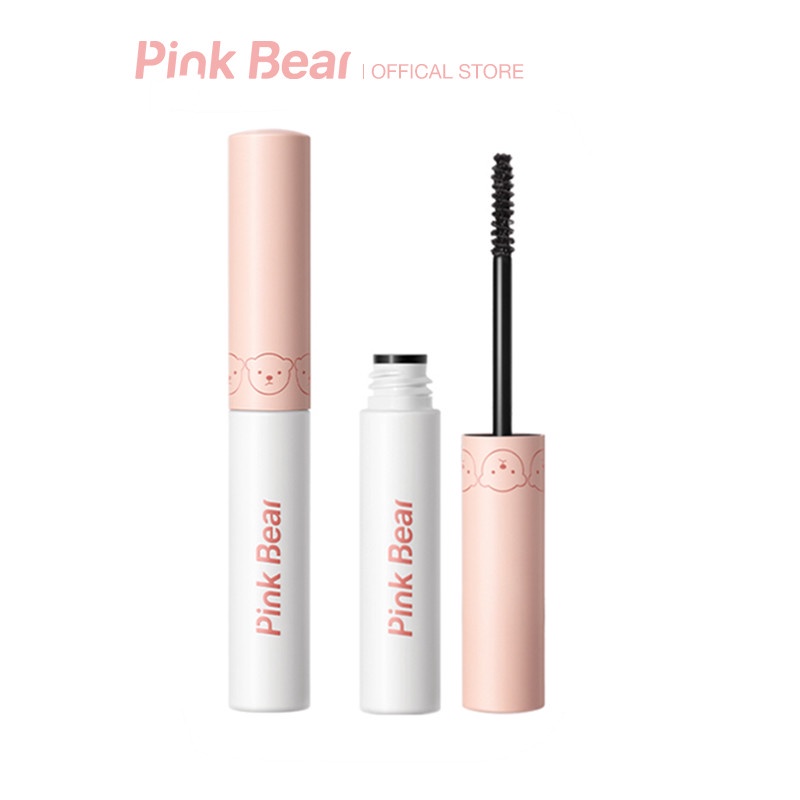 Mascara Lót Pink Bear Búp Bê Giúp Chuốt Lông Mi Dài Cong Không Lem Chống Vón Cục Lâu Trôi 2.5g