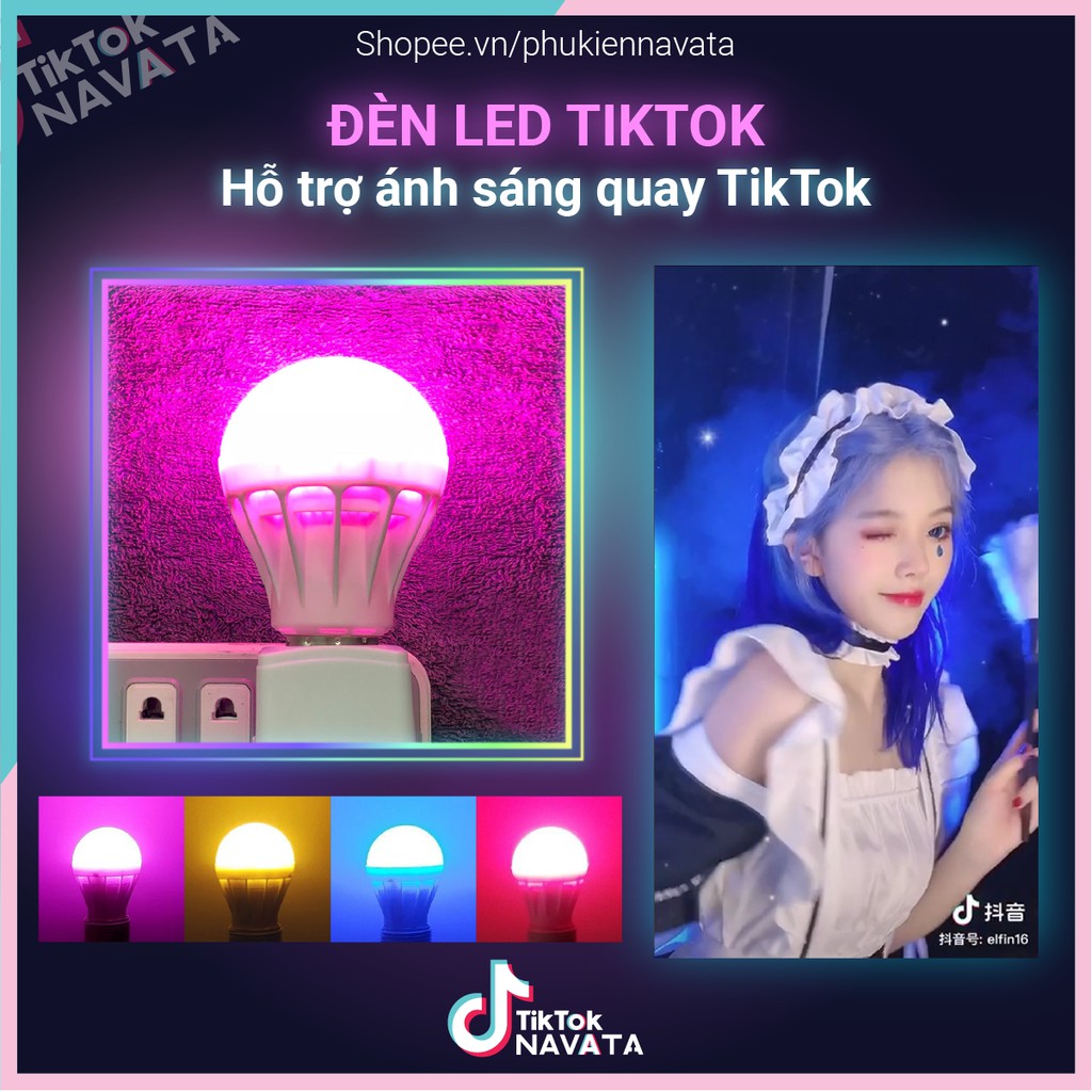 [Đèn Led TikTok] loại đèn tím hồng 3w 7w 9w - Chuyên quay TikTok loại tốt nhất bảo hành 24 tháng | BigBuy360 - bigbuy360.vn