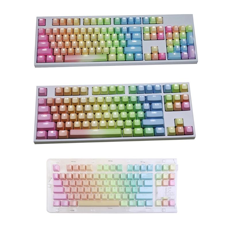 1 Bộ Nút Bấm Thay Thế PBT 87 104 108 Trong Suốt Cho Bàn Phím Cơ