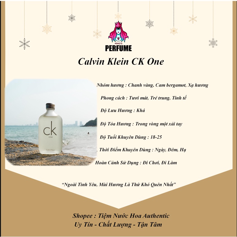 {Chính Hãng} Nước Hoa Nam 𝐂𝐊 𝐁𝐞/𝐂𝐊 𝐎𝐧𝐞