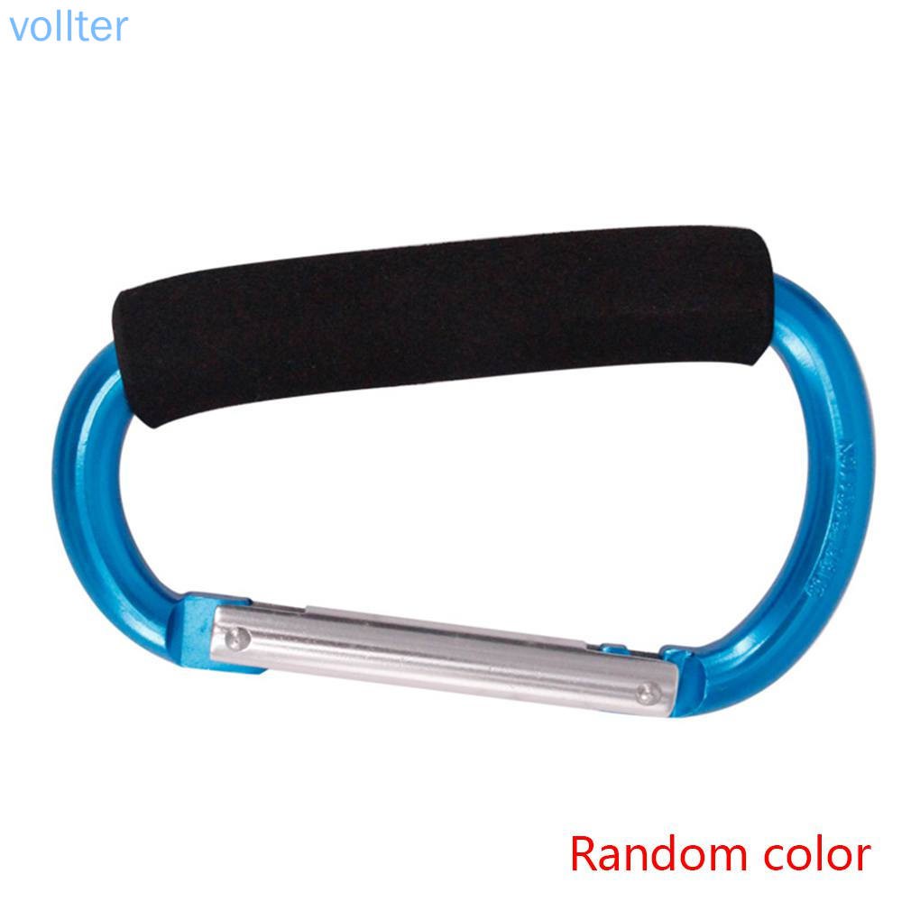 Móc Treo Đồ Hình Chữ D Bằng Hợp Kim Nhôm Cỡ Lớn Có Tay Cầm Hình Chữ D Có Nút Bấm Tiện Dụng Màu Sắc