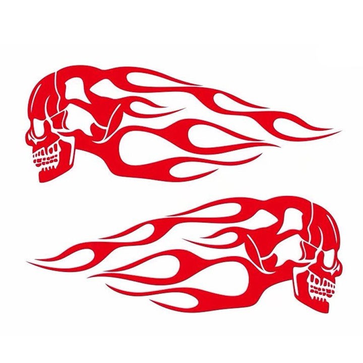 Bộ 2 Tem Decal Hình Đâu Lâu Dán Trang Trí Xe Mia - shop
