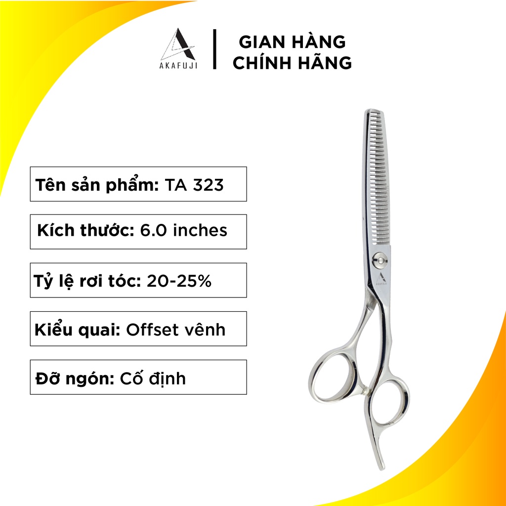 Kéo Tỉa Tóc AKAFUJI TA 323 SIZE 6.0 inches Thép Nhật Cao Cấp [HÀNG CHÍNH HÃNG] Bảo Hành 12 Tháng