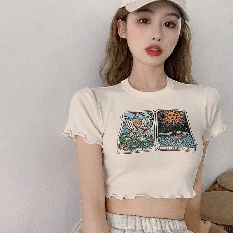Áo thun croptop nữ tay ngắn Emilyshop