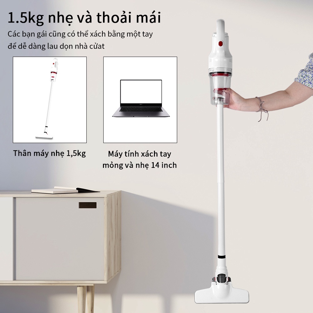 Máy Hút Bụi Không Dây Cầm Tay  - Máy Hút Bụi Đa Năng Công Suất Lớn Làm Sạch bụi bẩn sofa, giường nệm, ô tô