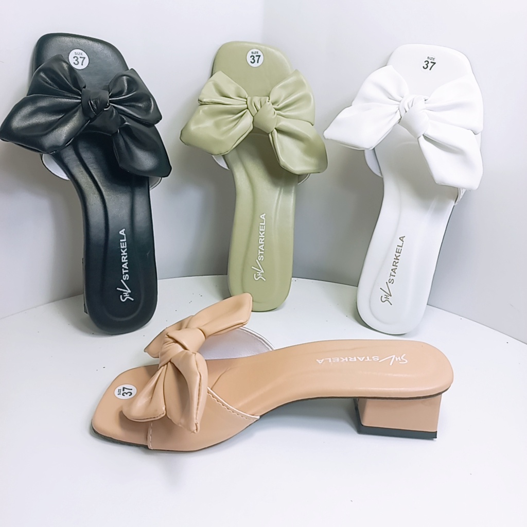 Dép Nữ đẹp đế bằng đính nơ phồng phong cách tiêu thư xinh xắn dễ thương mã DNP MINHTUYETSHOES