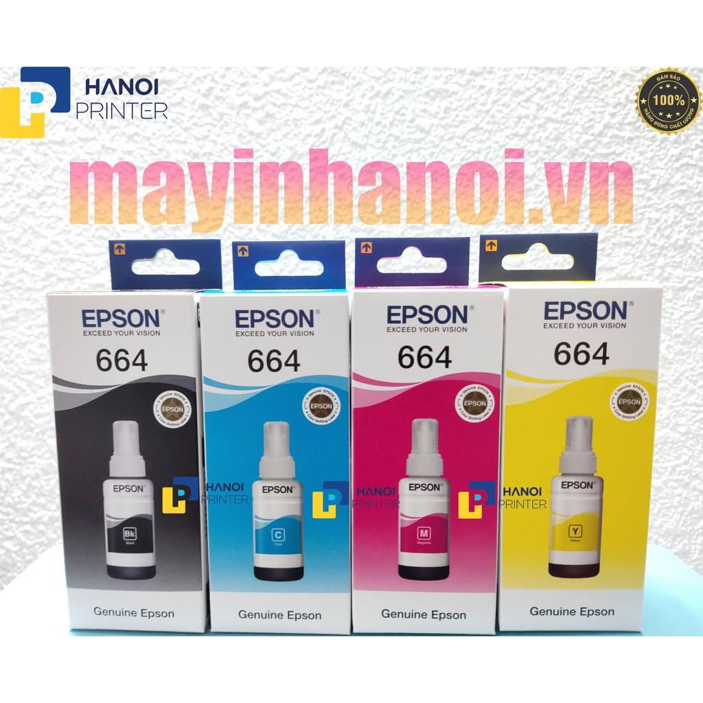 Mực in Epson T664 chính hãng, mẫu hộp mới 2021