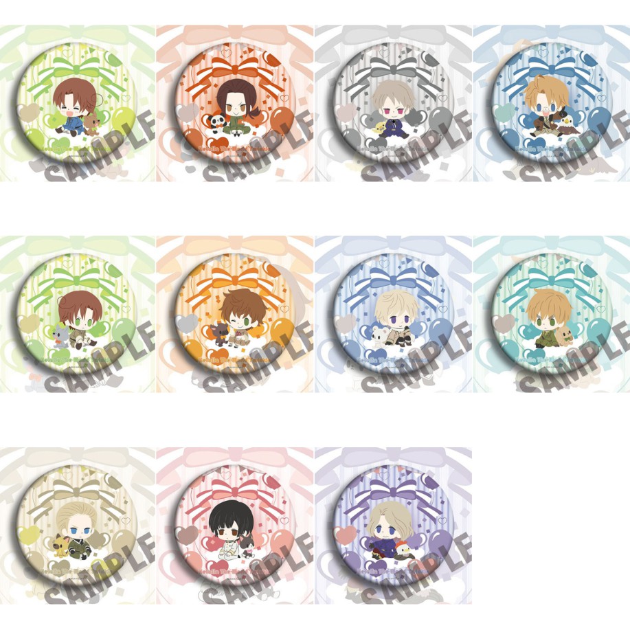 (m01) Huy hiệu cài áo IN HÌNH Hetalia: Axis Powers anime chibi dễ thương