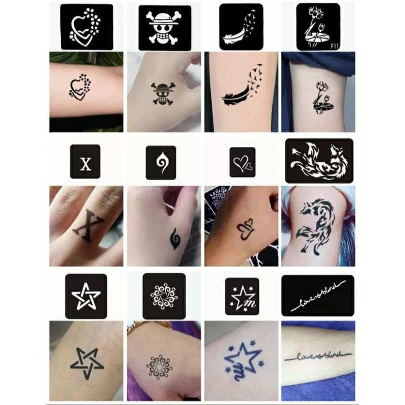 [Sỉ] Mực xăm tạm thời + tặng 3-5 hình xăm thử tạm thời, xăm giả tatoo Henna