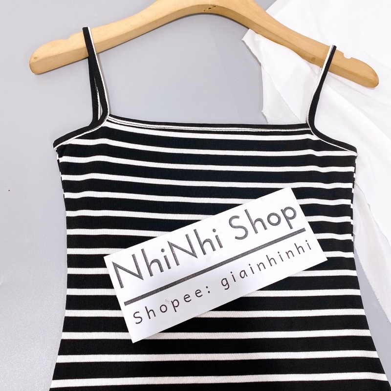 Váy body 2 dây kẻ siêu đẹp, Đầm dáng ôm hai dây nhỏ kẻ ngang VS1528 - NhiNhi Shop | BigBuy360 - bigbuy360.vn