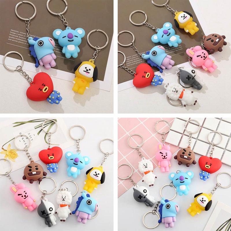 BTS BT21 Móc Khóa Hình Nhân Vật Bt21 Dễ Thương