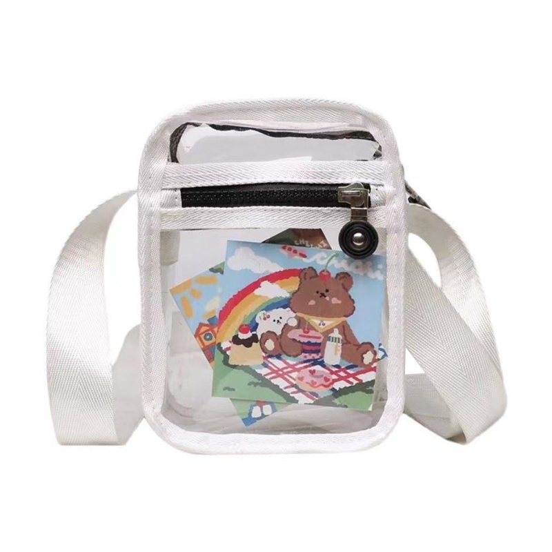 Túi Đeo Chéo Bằng Nhựa Trong Suốt Cỡ Nhỏ Chống Thấm Nước Thời Trang Cho Nữ