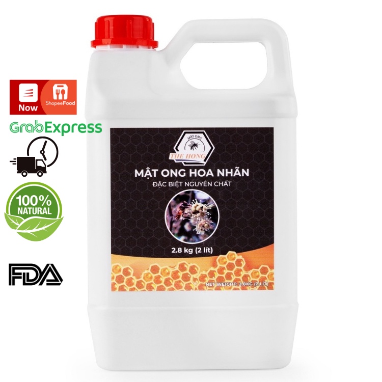 MẬT ONG HOA NHẴN ĐÓNG CAN 2 LÍT CAO CẤP CHUẨN 100% - THẾ HỒNG HONEY