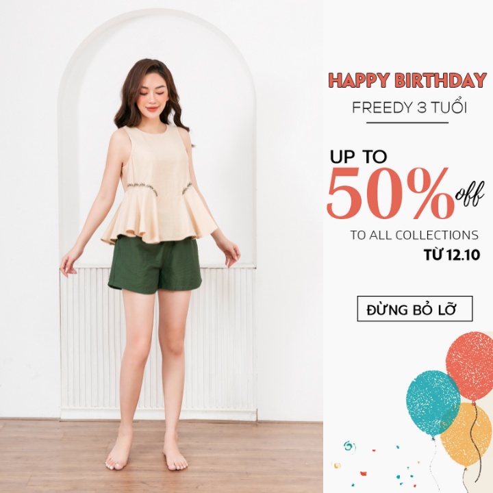 [Mã BMBAU50 giảm 7% đơn 99K] Đồ bộ mặc nhà cao cấp nữ ngắn Freedy-BS1264