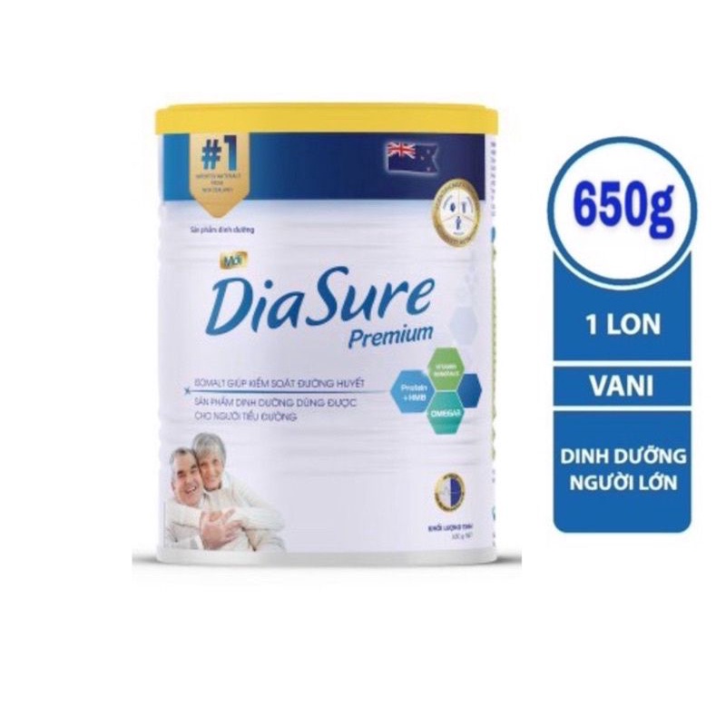 Sữa non Diasure 650g dành cho người tiểu đường mẫu mới