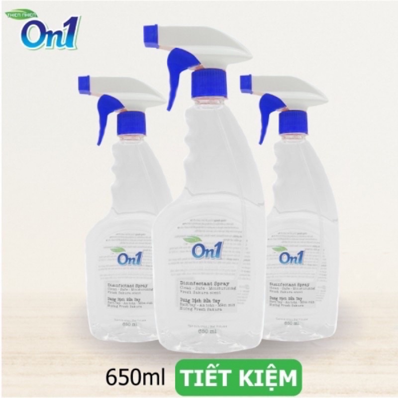Dung Dịch Rửa Tay Khô 650ml On1 Hương Fresh Sakura