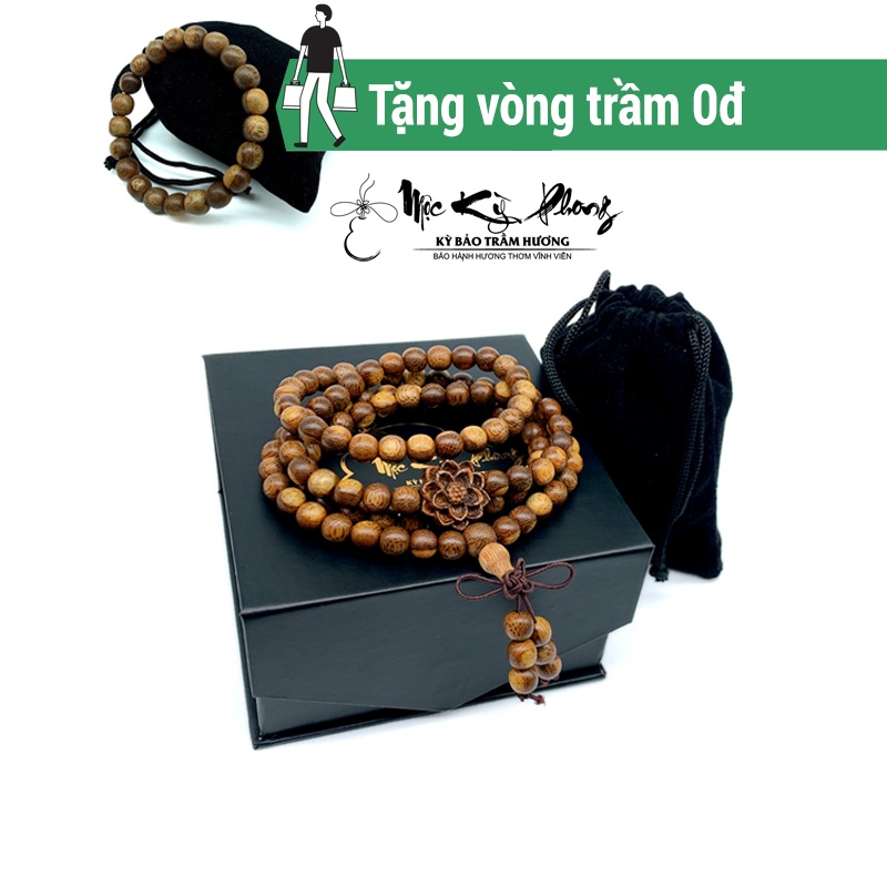 Vòng Tay Trầm Hương Âm Dương Độc Lạ 108 Hạt Đủ Size MỘC KỲ PHONG