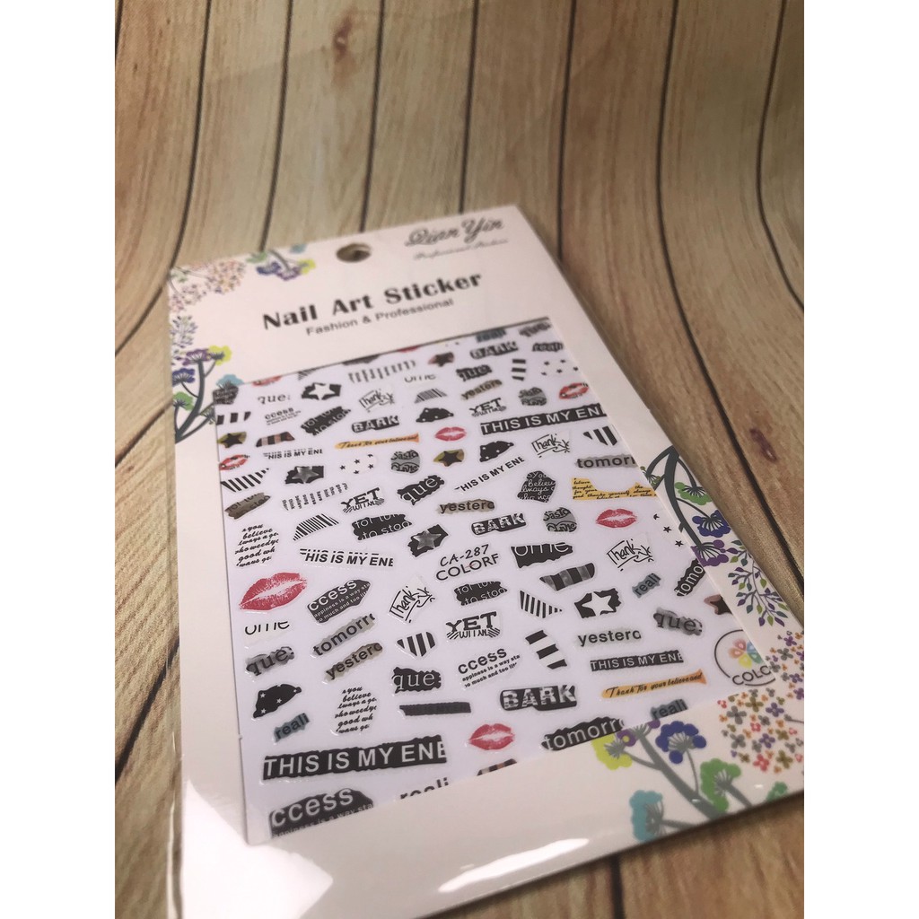 Hình dán móng tay - Sticker dán móng mã số 166