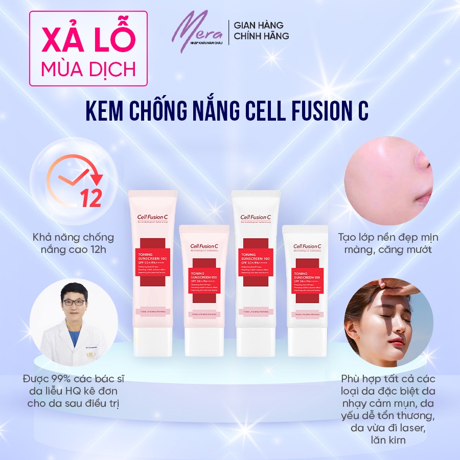 Kem Chống Nắng CELLFUSHION C Suncreen 50ml - Kem chống nắng vạn người mê