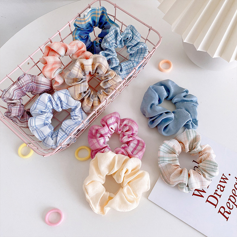 Set Scrunchies / Dây Buộc Tóc Nhiều Màu Sắc Phong Cách Hàn Quốc Thời Trang Cho Phái Nữ Dễ Thương