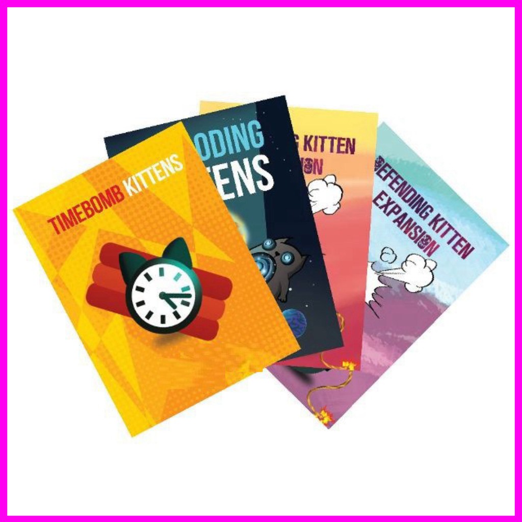 Combo Mèo Nổ Exploding Kittens+4 bản mở rộng+tặng 2 bọc bài