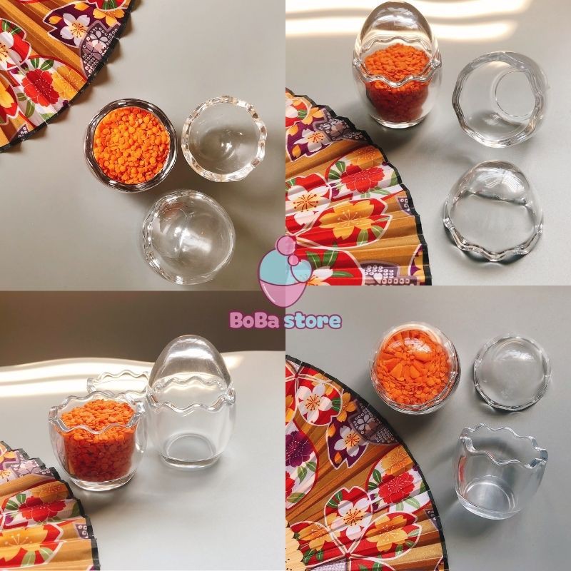 Hủ thủy tinh hình trứng - làm bánh plan/ pudding cho bé