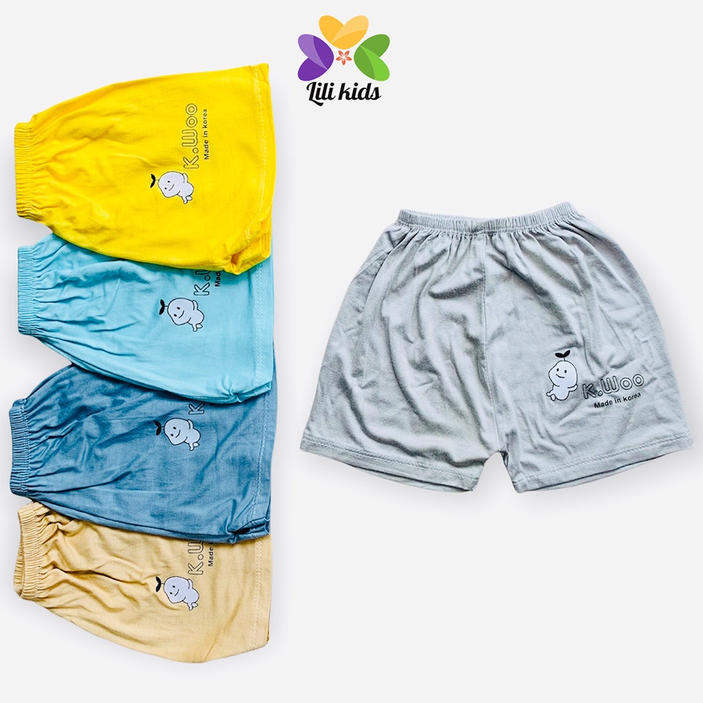 Quần đùi chục cho bé gái và bé trai màu xanh đậm LILIKIDS Quần đùi chất thun lạnh QC04.2