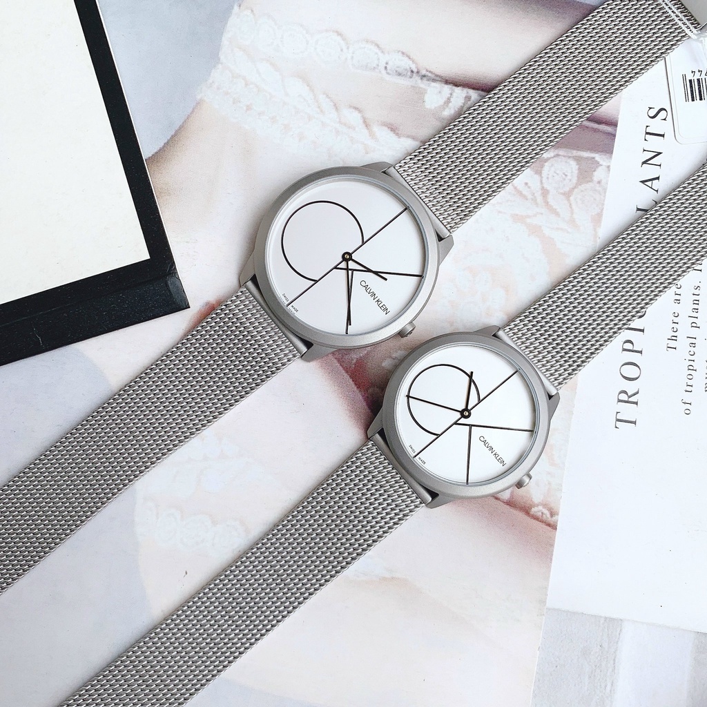 Đồng hồ đôi nam nữ dây thép Calvin Klein K3M5215X và K3M5115X