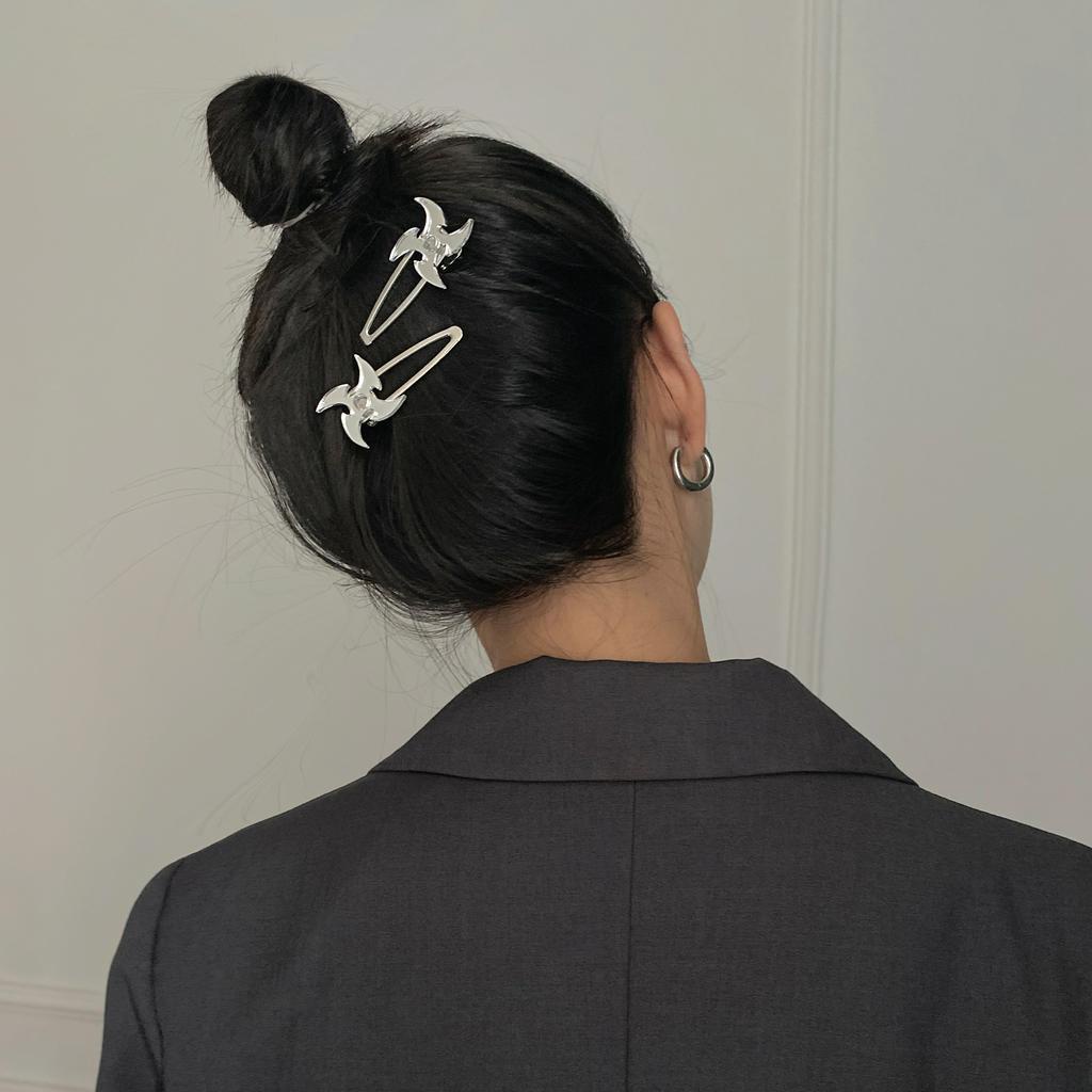 Kẹp tóc 22649 bằng kim loại thiết kế hình cối xay gió phong cách Hàn Quốc sang trọng