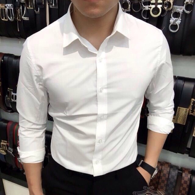 Sơ mi Cổ Bẻ nam dáng chuẩn form ôm body Cam Kết Giống Hình (Cam kết giống hình) | BigBuy360 - bigbuy360.vn